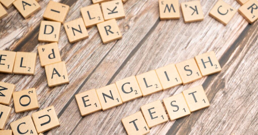 Free Language classes: Where to get the free Language classes for IELTS/PTE for your study abroad Aspirations Wooden Scrabble tiles spelling out
